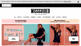 What Missguided.eu website looked like in 2016 (8 years ago)