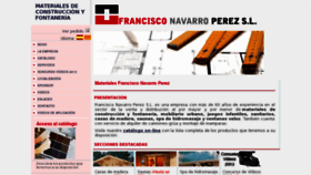 What Materialesnavarro.es website looked like in 2016 (8 years ago)