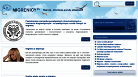 What Migrenicy.pl website looked like in 2016 (8 years ago)