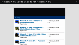 What Mcpeseeds.net website looked like in 2016 (8 years ago)