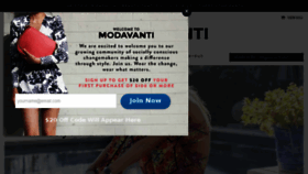 What Modavanti.com website looked like in 2016 (8 years ago)