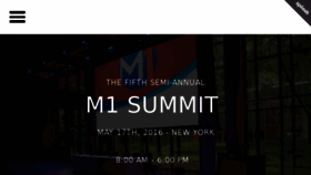 What M1summit.com website looked like in 2016 (8 years ago)