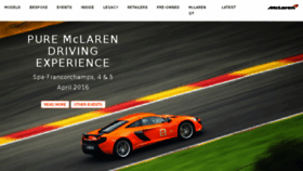 What Mclarenautomotive.com website looked like in 2016 (8 years ago)