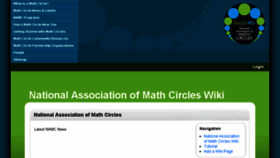 What Mathcircles.org website looked like in 2016 (8 years ago)