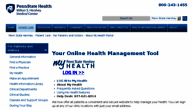 What Mypennstatehershey.iqhealth.com website looked like in 2016 (8 years ago)