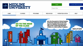 What Medlineuniversity.com website looked like in 2016 (8 years ago)