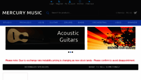 What Mercurymusic.co.za website looked like in 2016 (8 years ago)