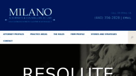 What Milanolaw.com website looked like in 2016 (8 years ago)