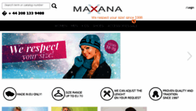 What Maxana.com website looked like in 2016 (8 years ago)