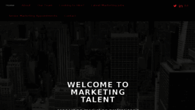 What Marketing-talent.co.uk website looked like in 2016 (8 years ago)