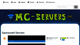 What Mc-servers.org website looked like in 2016 (8 years ago)