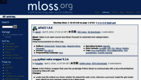 What Mloss.org website looked like in 2016 (8 years ago)