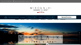 What Mikolajki-resort.pl website looked like in 2016 (8 years ago)