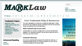 What Marklaw.com website looked like in 2016 (8 years ago)