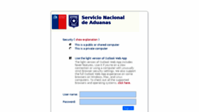 What Mail.aduana.cl website looked like in 2016 (9 years ago)