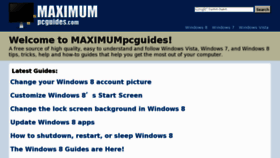 What Maximumpcguides.com website looked like in 2016 (8 years ago)