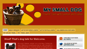 What Mysmalldog.com website looked like in 2016 (8 years ago)