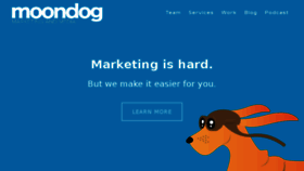 What Moondogmarketing.com website looked like in 2016 (8 years ago)