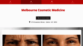 What Melbournecosmeticmedicine.com.au website looked like in 2016 (8 years ago)