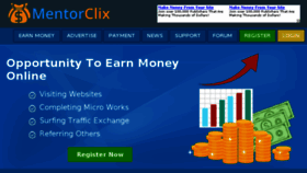 What Mentorclix.com website looked like in 2016 (8 years ago)