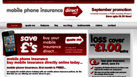 What Mobilephoneinsurancedirect.com website looked like in 2016 (8 years ago)