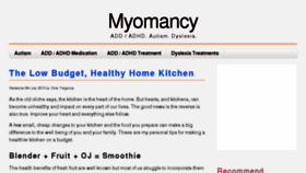What Myomancy.com website looked like in 2016 (8 years ago)