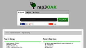 What Mp3oak.com website looked like in 2016 (8 years ago)