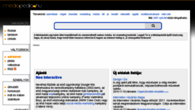 What Mediapedia.hu website looked like in 2016 (8 years ago)