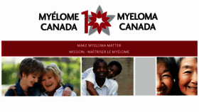 What Myelomacanada.ca website looked like in 2016 (8 years ago)