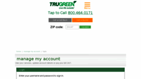 What Myaccount.trugreen.com website looked like in 2016 (8 years ago)