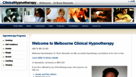 What Melbourneclinicalhypnotherapy.com.au website looked like in 2016 (8 years ago)