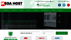 What Megahost.vn website looked like in 2016 (8 years ago)