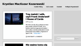 What Mackozer.pl website looked like in 2016 (8 years ago)