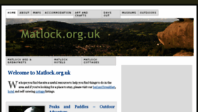 What Matlock.org.uk website looked like in 2016 (8 years ago)