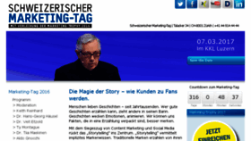 What Marketingtag.ch website looked like in 2016 (8 years ago)