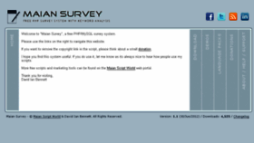 What Maiansurvey.com website looked like in 2016 (8 years ago)