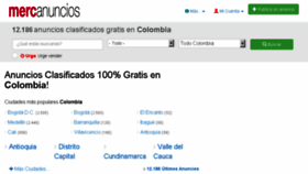 What Mercanuncios.com.co website looked like in 2016 (8 years ago)