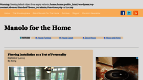What Manolohome.com website looked like in 2016 (8 years ago)