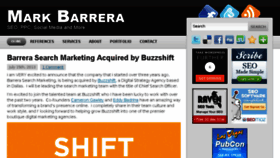 What Markbarrera.com website looked like in 2016 (8 years ago)