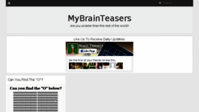 What Mybrainteasers.com website looked like in 2016 (7 years ago)