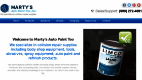 What Martysautopainttoo.com website looked like in 2016 (8 years ago)