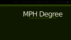 What Mphdegree.org website looked like in 2016 (8 years ago)