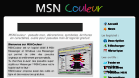 What Msncouleur.com website looked like in 2016 (7 years ago)