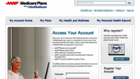What Myaarpmedicareplans.com website looked like in 2016 (8 years ago)