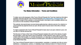 What Mountpleasant.municipaltaxpayments.com website looked like in 2016 (8 years ago)