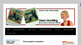What Manicmumbling.com website looked like in 2016 (8 years ago)