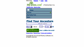What Mytrees.com website looked like in 2016 (7 years ago)