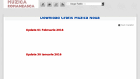 What Muzica-romaneasca.com website looked like in 2016 (8 years ago)