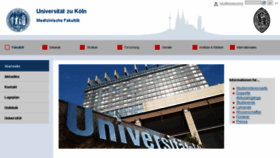 What Medfak.uni-koeln.de website looked like in 2016 (9 years ago)
