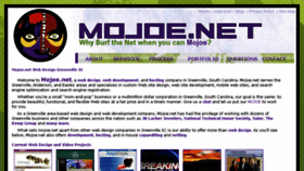 What Mojoe.net website looked like in 2016 (7 years ago)